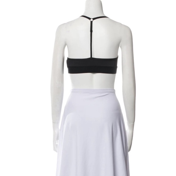 Reebok x Victoria Beckham Graphic Print Scoop Neck Crop Top XS Black Sportsbra - Picture 3 of 6